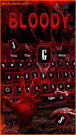 Horror Blood Hand Keyboard screenshot