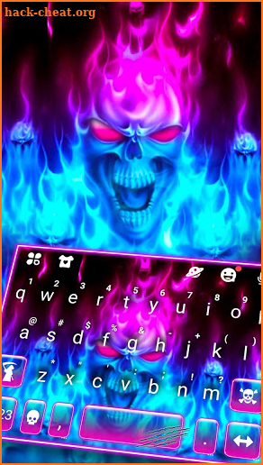 Horror Fire Skull Keyboard Theme screenshot