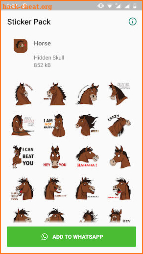 Horse Emoji for WAStickerApps screenshot