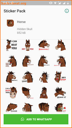 Horse Emoji for WAStickerApps screenshot