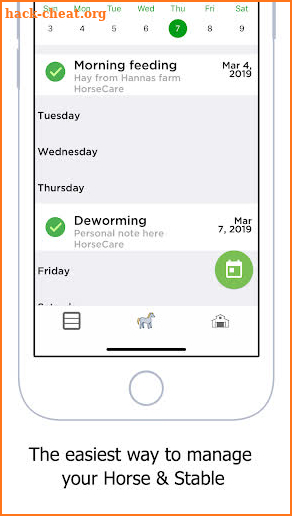 HorseCare - Diary, Calendar, Tracker screenshot