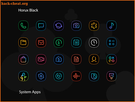 Horux Black - Icon Pack screenshot