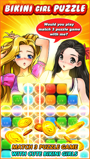 Hot bikini girl puzzle : Match-3 Puzzle Game screenshot