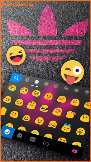 Hot Pink Leather Sports Keyboard Theme screenshot