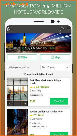 Hotel Booking: search cheap hotels near me screenshot