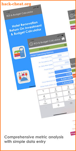 Hotel Renovation Calculator screenshot