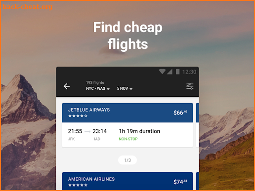 Hotels and Flights screenshot