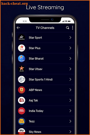 Hotstar Live TV Show Free HD TV Movies Guide screenshot