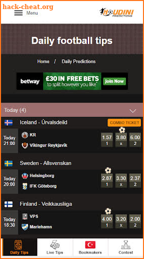 Houdini-Predictions ,  Soccer Daliy Tips &Live Tip screenshot