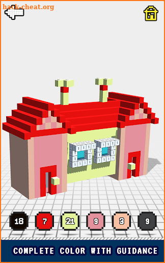 House 3D Color by Number - Voxel, Sandbox Coloring screenshot