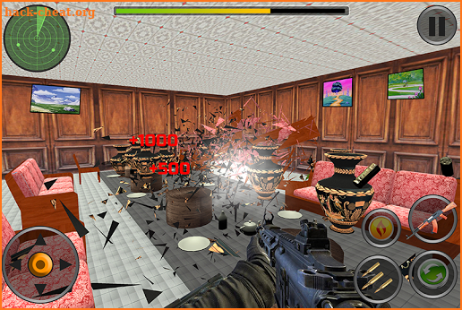 House Interior Destruction Shooting Sim screenshot