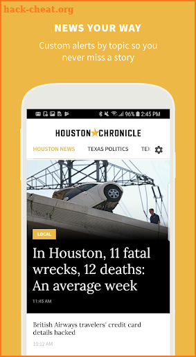 Houston Chronicle News screenshot