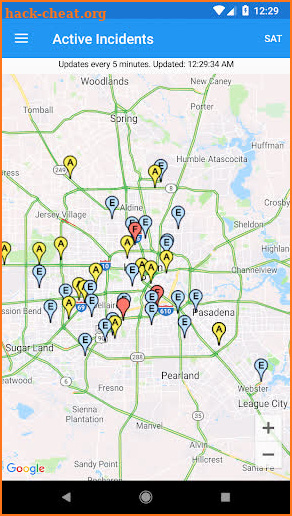 Houston Incident Map screenshot