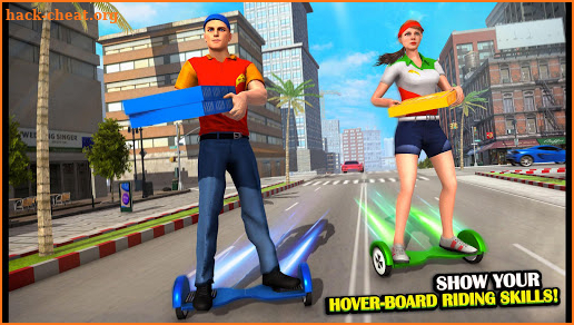 Hover Board Pizza Delivery Girl screenshot