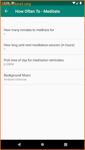 How Often To - Meditate screenshot