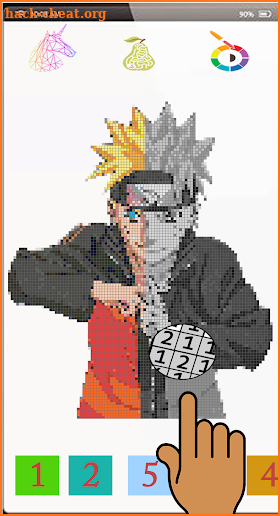 How to Draw and color by number Naruto screenshot