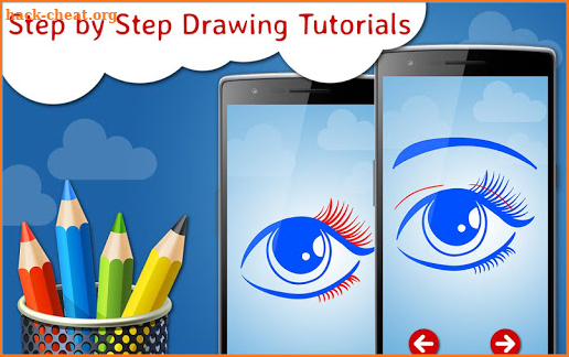 How to Draw Eyes Step by Step Drawing App screenshot