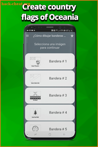 How to draw flags of Oceania screenshot