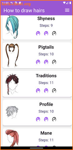 How to Draw Hair - Step by Step Tutorials in HD+ screenshot