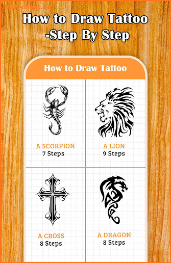 How to Draw Tattoo -Step by step screenshot