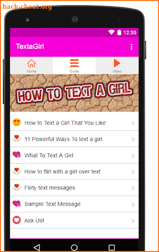 HOW TO TEXT A GIRL screenshot