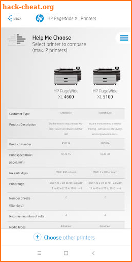 HP PageWide XL Virtual Demo screenshot