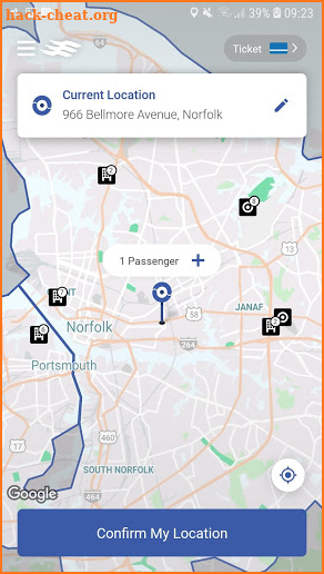 HRT Paratransit screenshot