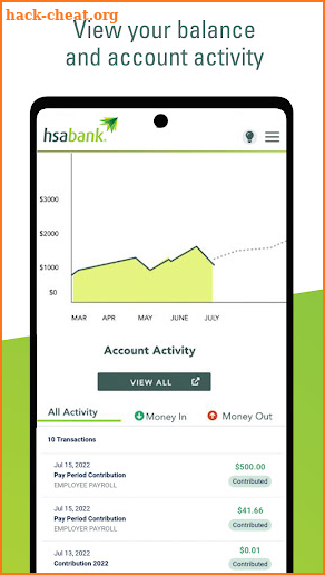 HSA Bank screenshot