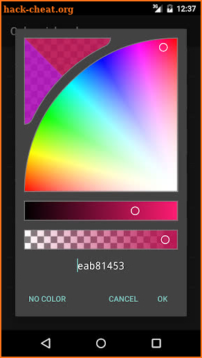 HSV-Alpha Color Picker Demo screenshot