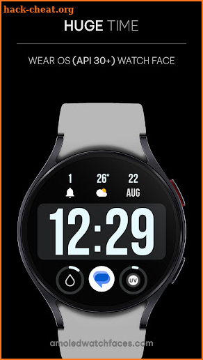 Huge Time: Wear OS watch face screenshot