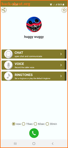 huggy wuggy fake call screenshot