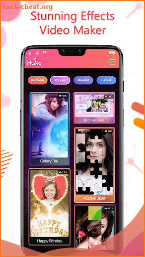 Huko Status - Magical Video Status Maker screenshot