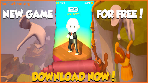 Human Fall Jump Simulator: Flat Game screenshot