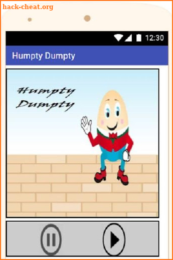 Humpty Dumpty Set On A  Wall Poem screenshot