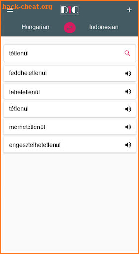 Hungarian - Indonesian Dictionary (Dic1) screenshot