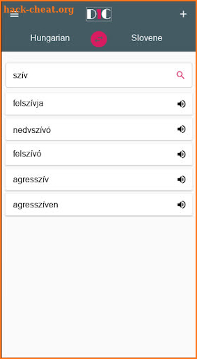 Hungarian - Slovene Dictionary (Dic1) screenshot