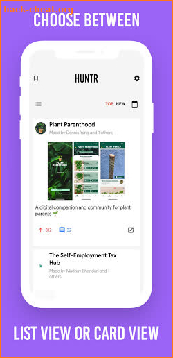 Huntr - A Product Hunt Client screenshot