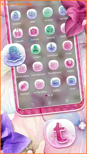 Hydrangea Flowers Launcher Theme screenshot