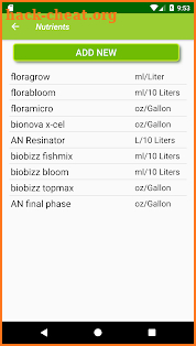 Hydroponics Calendar screenshot