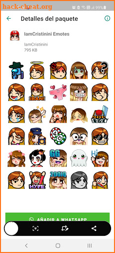 IamCristinini Emotes para WhatsApp screenshot