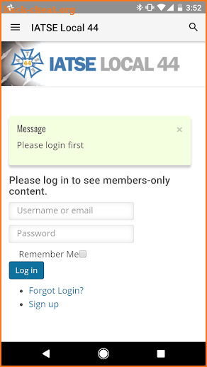 IATSE Local 44 App screenshot