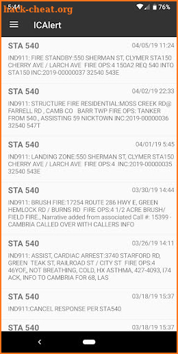 IC Alert screenshot