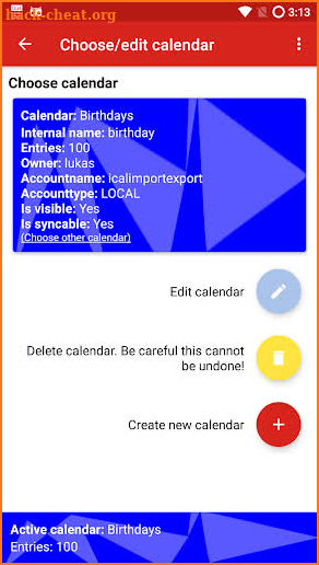 iCal Import/Export CalDAV screenshot