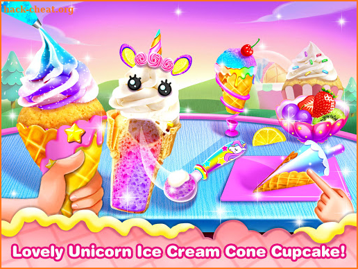 Ice Cream Cone Cupcake-Bakery Food Game screenshot