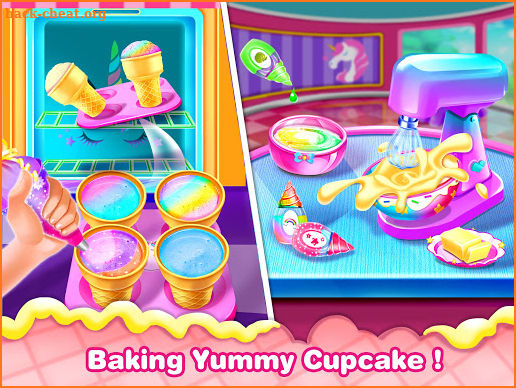 Ice Cream Cone Cupcake-Bakery Food Game screenshot