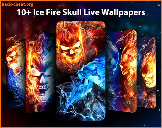 Ice Fire Skull Live Wallpaper Themes screenshot