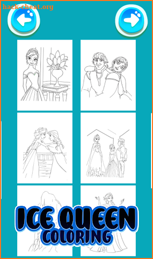 Ice Queen Coloring Book Games screenshot