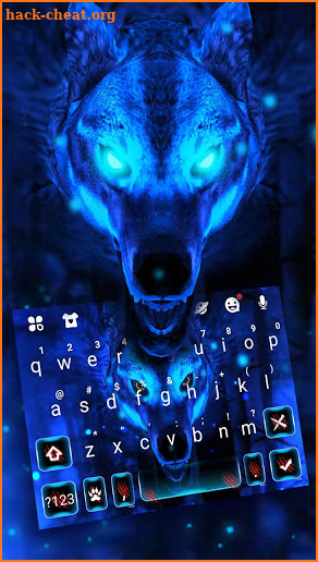 Ice Wolf 3D Keyboard Theme screenshot