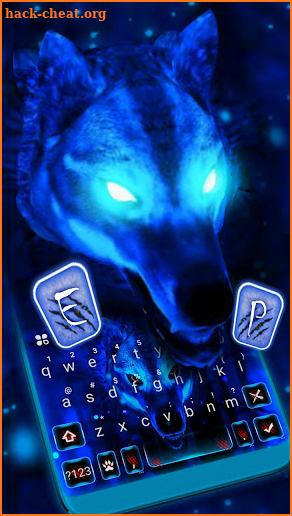 Ice Wolf 3D Keyboard Theme screenshot