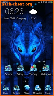 Ice Wolf 3D Theme screenshot